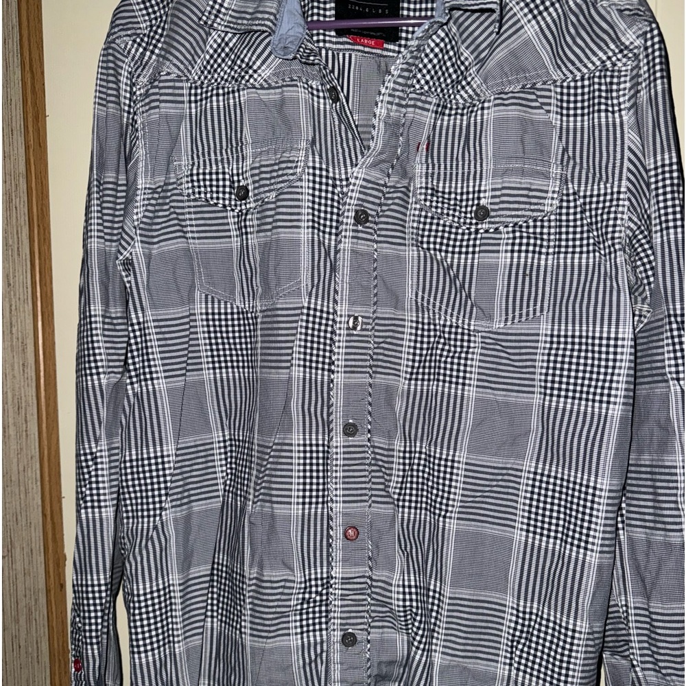 Hofton mfg button up shirt L
